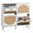 Bostynn 41.3" W 4-Drawer Rattan Flip Down Shoe Storage-1113567294