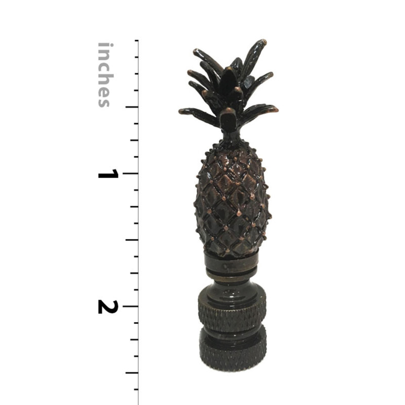 Faîteau de lampe ananas, Laiton antique