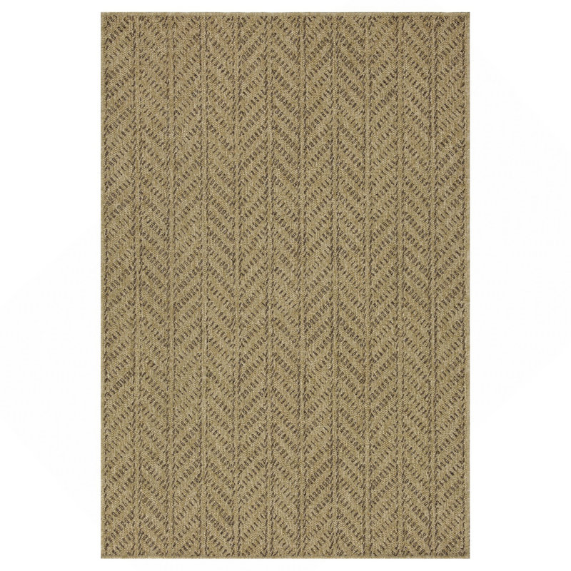 Jute/Mocha Indoor/Outdoor Area Rug, Rectangle 7'10" x 10'3"