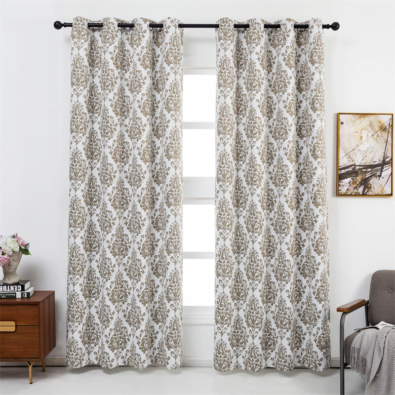 Darrie Blackout Curtains / Drapes Pair, 52" W x 84" L, Deep Khaki