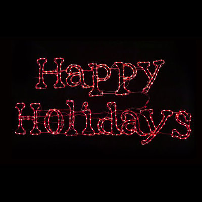 Happy Holidays Sign Color Changing RGB Lighted Display