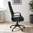 Gamada Adjustable Height Polyester Office Chair, Black 49.54'' H X 23.85'' W X 23.85'' D