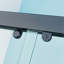 Porte de douche coulissante double l 56 à 60 po x H 75 po, cadre en alliage d'aluminium noir mat, verre trempé clair de 5/16 po (8 mm) d'épaisseur.