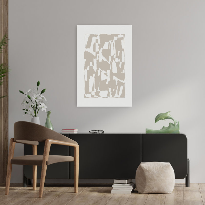 Art contemporain abstrait géométrique, H 36 po x l 24 po