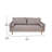 Mid-Century Modern Sofa with Tufted Upholstery & Solid Wood Legs-669879201