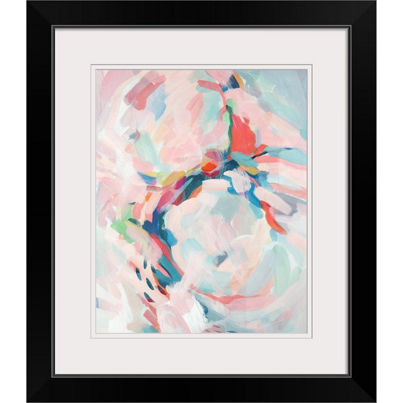 « coton bonbon ii »-reproduction d’art, Cadre noir, H 23 po x l 20 po x P 1 po