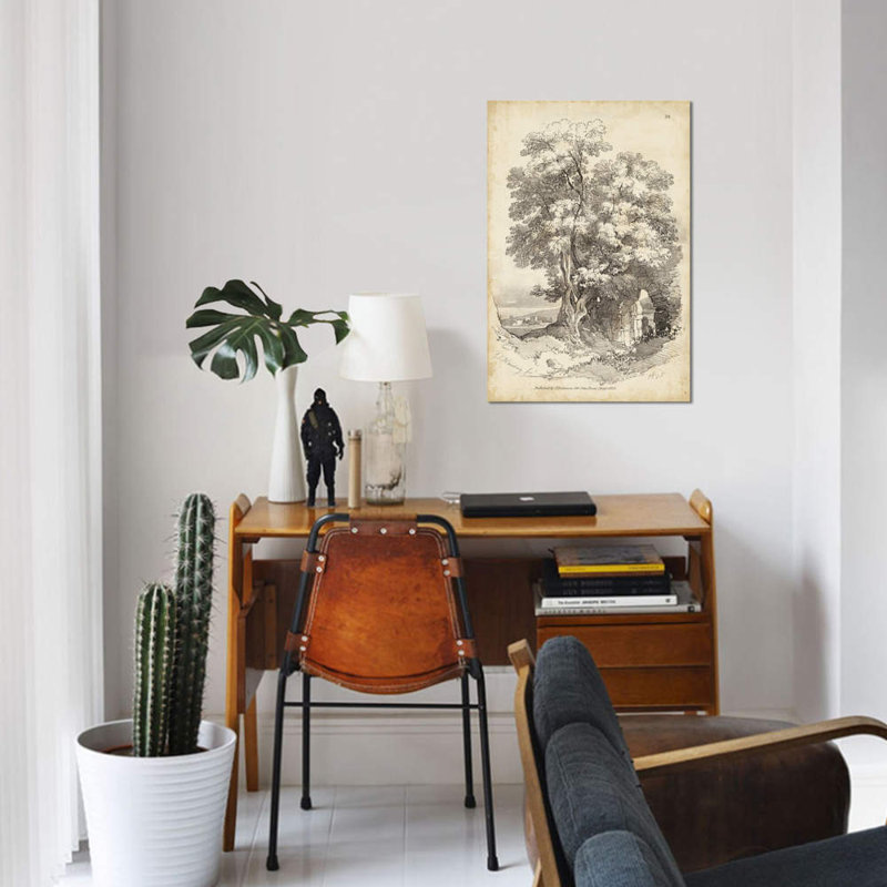 «Noble Tree II», impression sur toile, H 26 po x l 18 po x P 1,5 po, Toile tendue, Pas de tapis