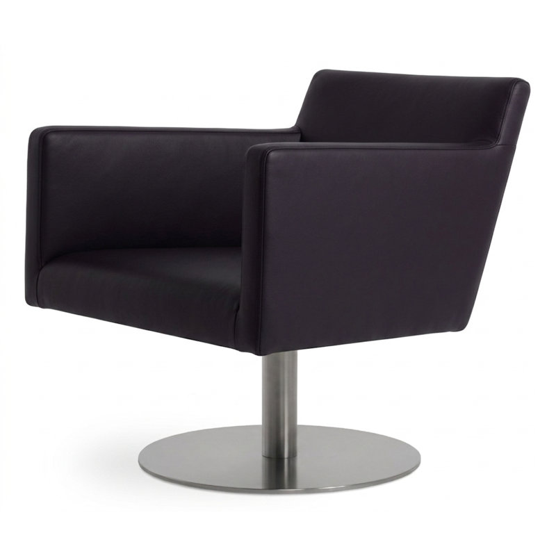 Fauteuil pivotant Vogue, Similicuir noir