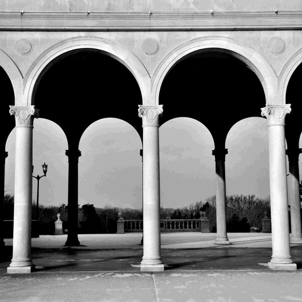 Charlton Home® " Grayscale Arches Photography " Print on Canvas ...