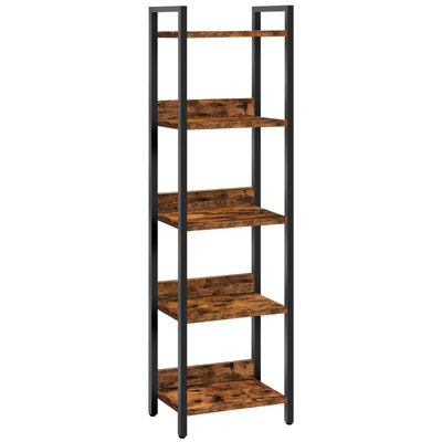 5-Tier Vertical Freestanding Shelving Bookcase
