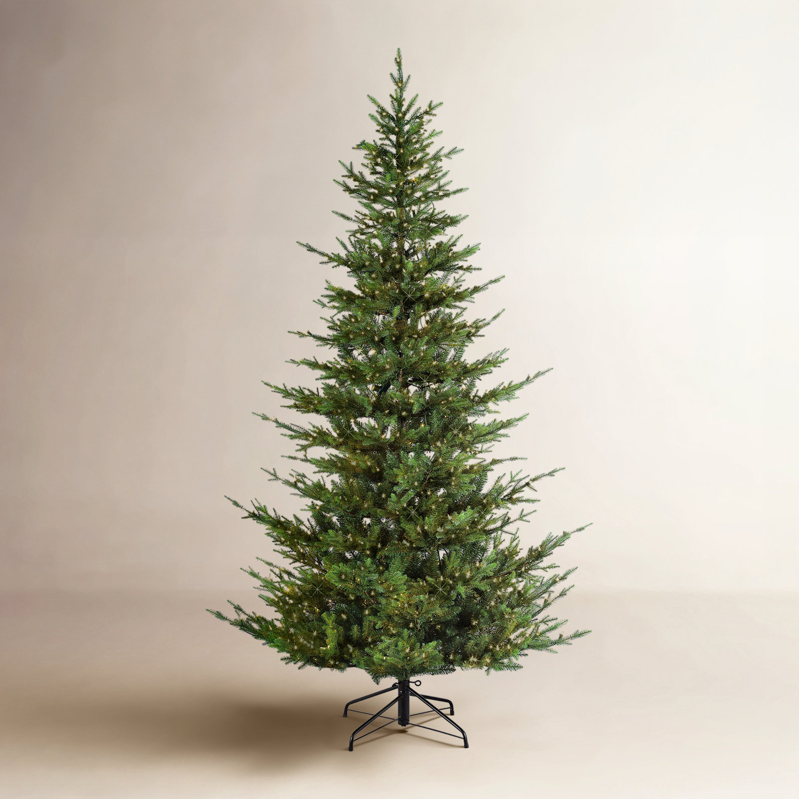 White 7.5' Pre-Lit Fir White Christmas Tree