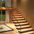 18 Step LED Stair Lights with Motion Sensor, Motion-Activated Sequential Stair Lighting System, Dimmable COB LED Strip Lights, Remote Control, Easy Installation-674620275