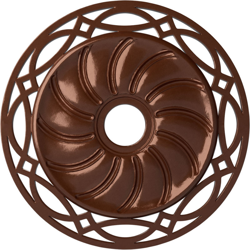 Endurathane Loera Ceiling Medallion, 26 5/8"OD x 4 1/2"ID x 1 3/8"P (Fits Canopies up to 6 1/4"), Hand-Painted Copper Penny Finish