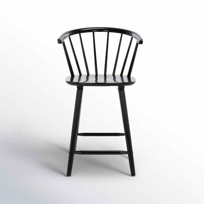 Sheffield Solid Wood Stools, Counter Stool (23" Seat Height), Black