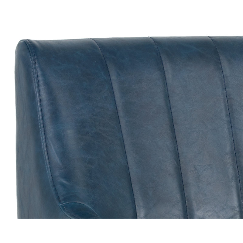 Irongate Armchair, Blue Faux Leather
