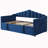 Upholstered Twin Size Daybed with Adjustable Height Pop Up Trundle-2094323516