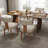Dining Set, Mid-Century Modern Wooden Table & Upholstered Chair Set For Home, Kitchen, Dining Room-108814407-108814410