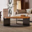 Table basse luxueuse de couleur noyer clair-1819894221