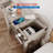 End Table With Charging Station, 3-Tier Narrow Side Table With Drawer And Storage
