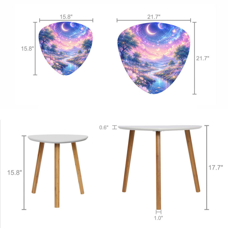 Ensemble de 2 tables basses gigognes Triangle