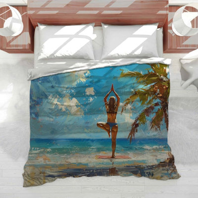 Yoga Exercise Cotton Blend Comforter