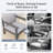 5 - Person Modular Patio Conversation Sets With Cushions, 6-Piece Outdoor All-Weather Waterproof HIPS Sofa Seating Group, Gray-1598826562