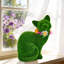 Statue de jardin Alize, chat et fleur, topiaire verte, chiffres de la Saint-Patrick