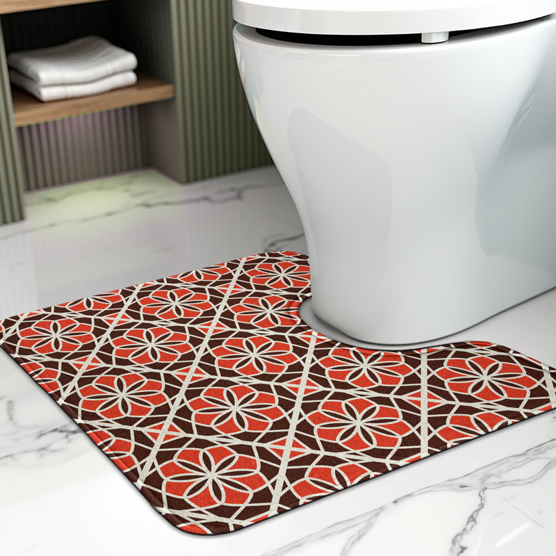  Tapis de salle de bain Floral U