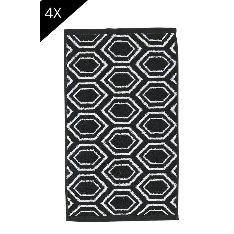 Holden Cotton Midweight Fingertip Towel, Black