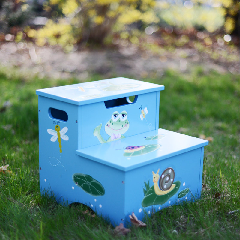 Blue Animals 2 - Step Stool with Storage