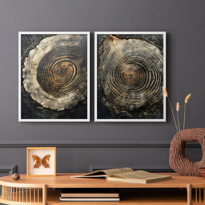 ABSTRACT Series CXCIX - Impression encadrée de qualité supérieure - prête à être accrochée - aucun clou requis - aucun clou requis