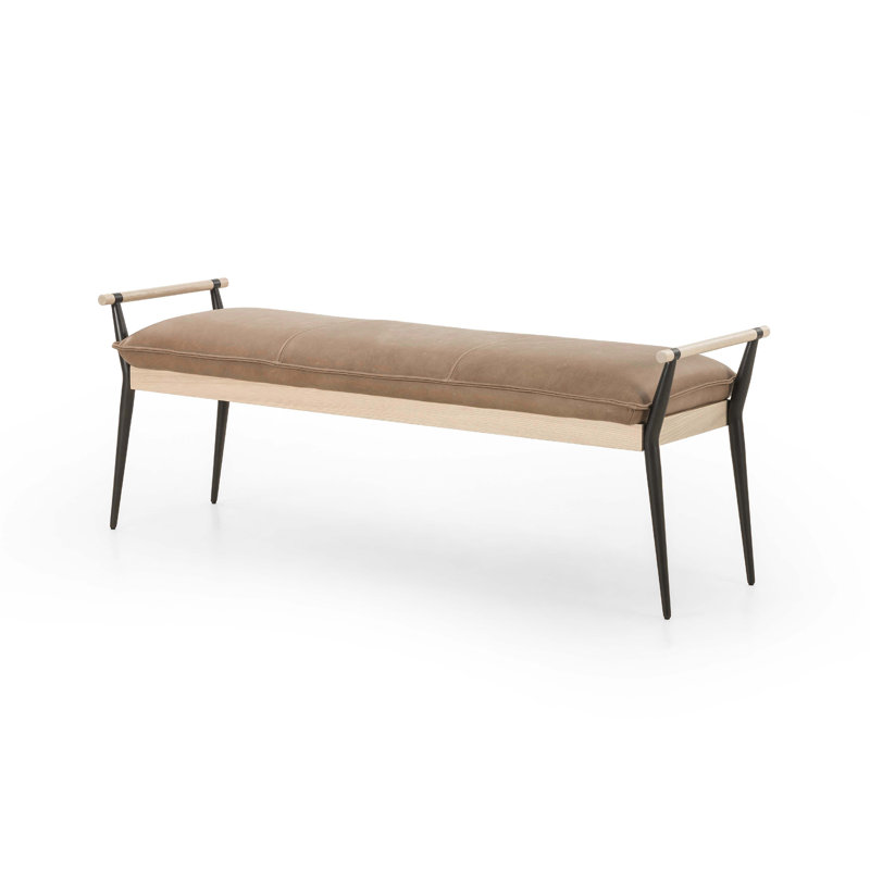 Svetljo Genuine Leather Upholstered Bench