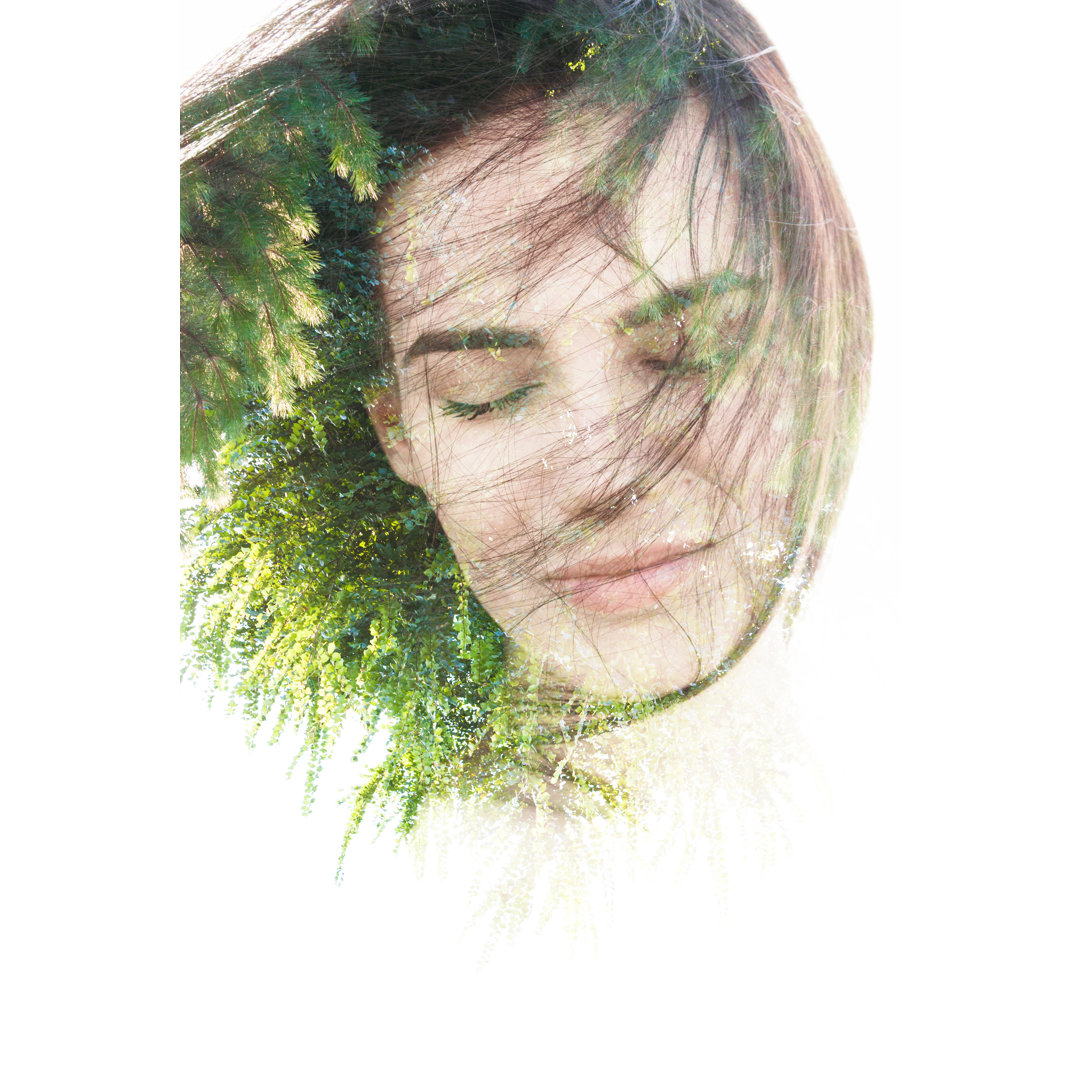 Leinwandbild Double Exposure Portrait