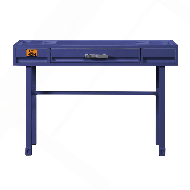 Bureau d'écriture bleu avec 1 tiroir, Bleu