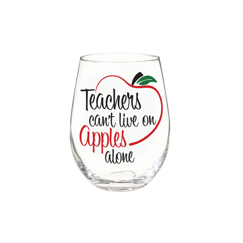 Verre sans pied Teachers, 17 oz, boîte-cadeau