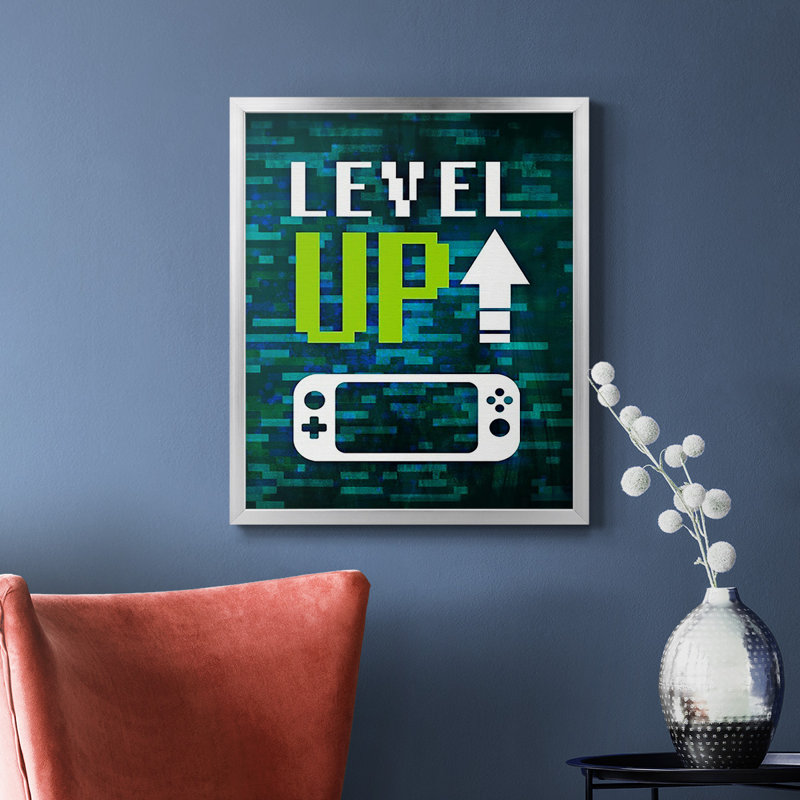 «It's Game On III», toile encadrée de qualité supérieure - prête à être accrochée, Argent, H 24 po x l 20 po