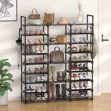 Shoe Rack Organizer, 32-40 Pairs Shoe Storage Shelf, 9 Tiers Shoe