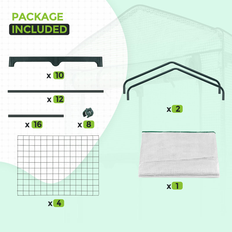 4 Tier Mini Greenhouse - Portable Small Greenhouse with Shelves
