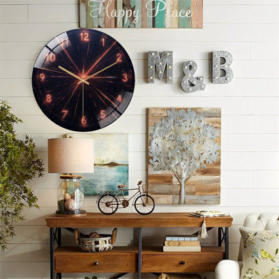 Horloge murale lumineuse en néon Glowing - 12 po
