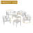 Junco Teak Outdoor Six-person Patio Set With Cushions And Two Tables-1857607732-1857607739