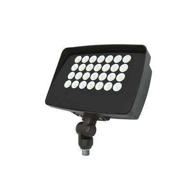Projecteur à DEL à haut rendement - 12 000 lumens, blanc éclatant 4 000 K, finition bronze, crépuscule à l'aube, éclairage de sécurité extérieur