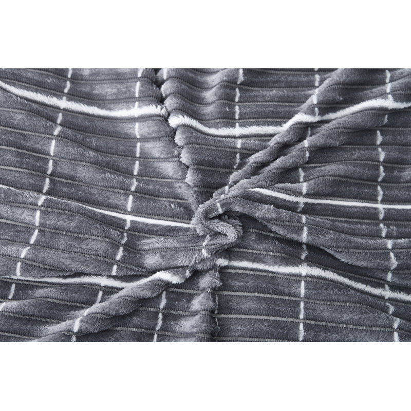 Plaid Duvet Cover Set with Pillowcases Included, Kingsize Duvet Cover + 2 Standard Pillowcases, Grey