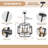 Nali 4 - Light Stainless Steel Dimmable Square / Rectangle Chandelier-627091042