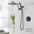 10 Inch Square Shower Head Combo And High Pressure Handheld Shower  With 16'' Adjustable Shower Extension Arm-107292559