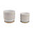 Ceramic Saucer Planters With Textured Circular Design, Durable Modern Accent Planter Pots, Contemporary Style Containers For Indoor Decor, Set Of 2-913906409