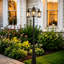 3-head Outdoor Solar Lamp Post Lights With Clear Glass  Lantern Street Lights