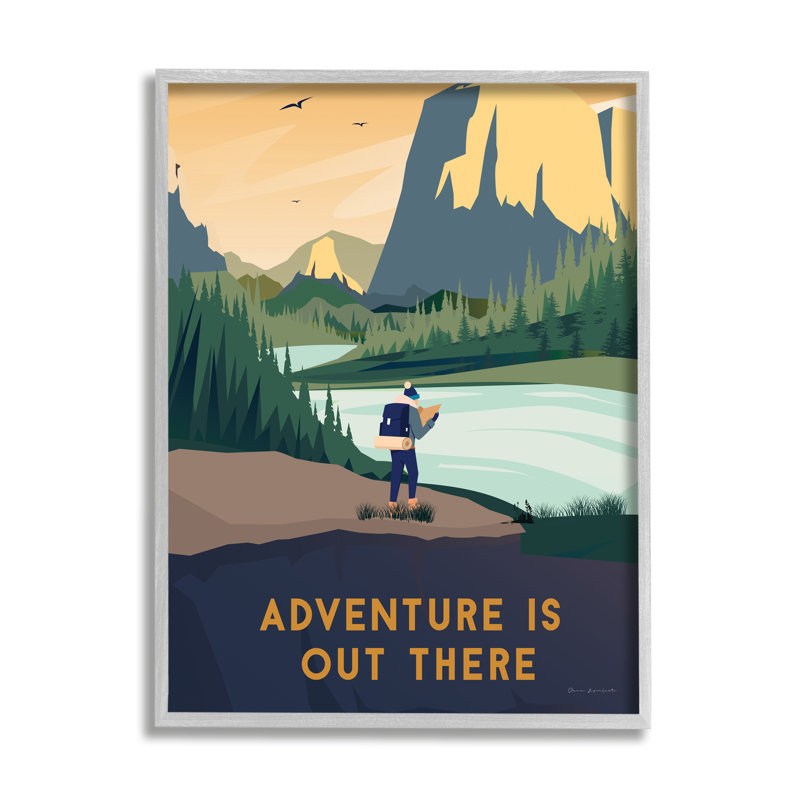 Illustration de l'aventure «Mountain Canyon», L 24 po x H 24 po, Estampe numérique Farmhouse