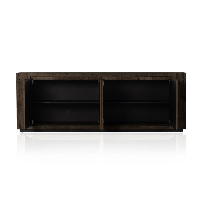 Abaso 94.5'' W Sideboard, Ebony Rustic Wormwood Oak
