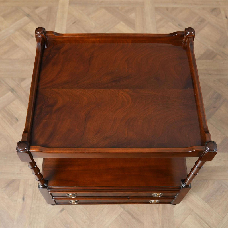 Solid Wood 2 - Drawer End Table