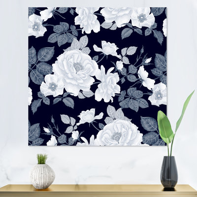 " White Roses In Shades Of Gray II "